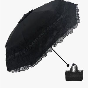 Sold! Elegant Black Lace Umbrella with carry bag